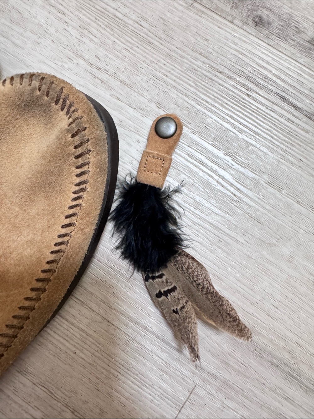 Minnetonka Tan Suede Fringe Moccasin Boots - Picture 5 of 7